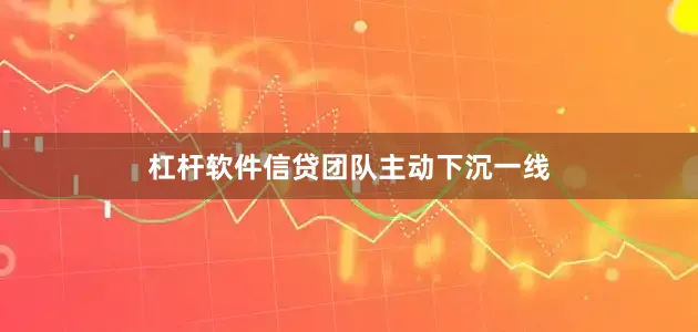 杠杆软件信贷团队主动下沉一线